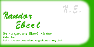 nandor eberl business card